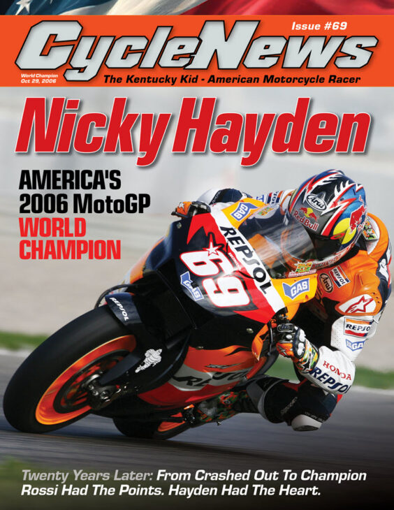 Cycle News 2026 Nicky Hayden MotoGP Champion Tribute Cover