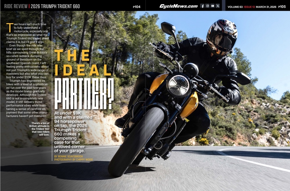 Cycle News Magazine 2026 Triumph Trident 660 Review Cycle News Magazine 2026 Triumph Trident 660 Review